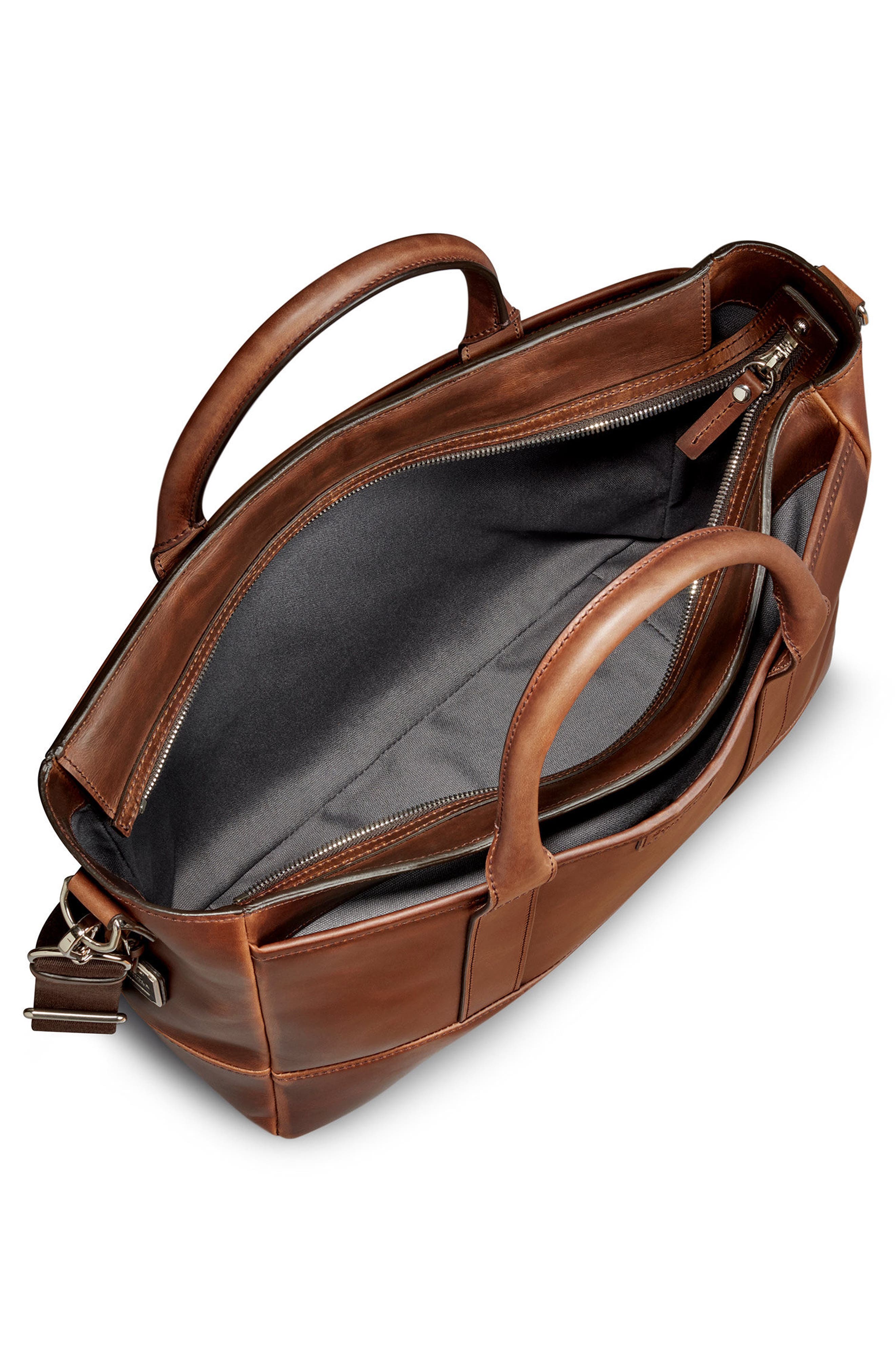 Shinola Navigator Leather Briefcase, Alternate, color, 