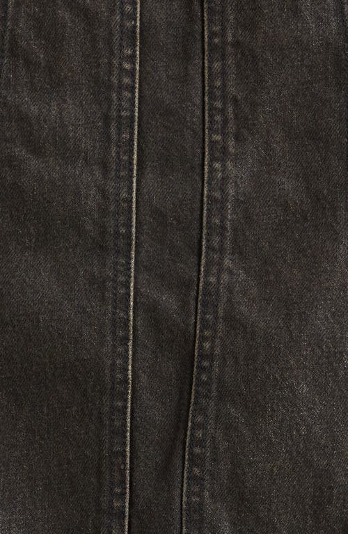 Eckhaus Latta El Redux Painted Denim Jacket In Black