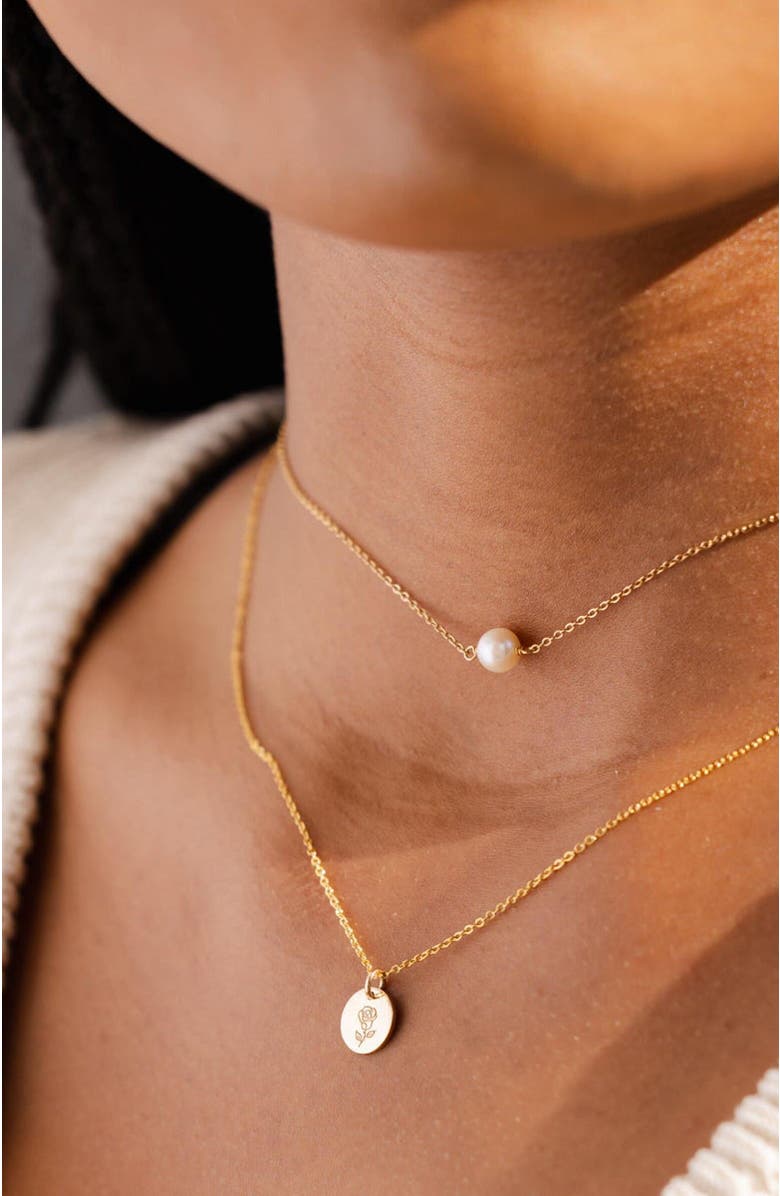 MADE BY MARY June Birth Flower Necklace, Alternate, color, Gold Filled