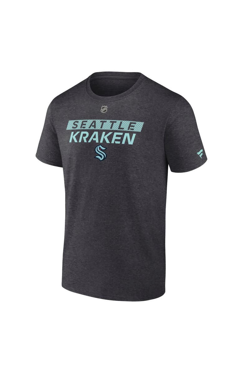 FANATICS Men's Fanatics Heather Charcoal Seattle Kraken Authentic Pro Core Primary T-Shirt, Alternate, color, Heather Charcoal