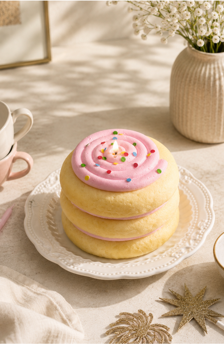 Southlake gifts Cookie Cake Candle, Alternate, color, Pink
