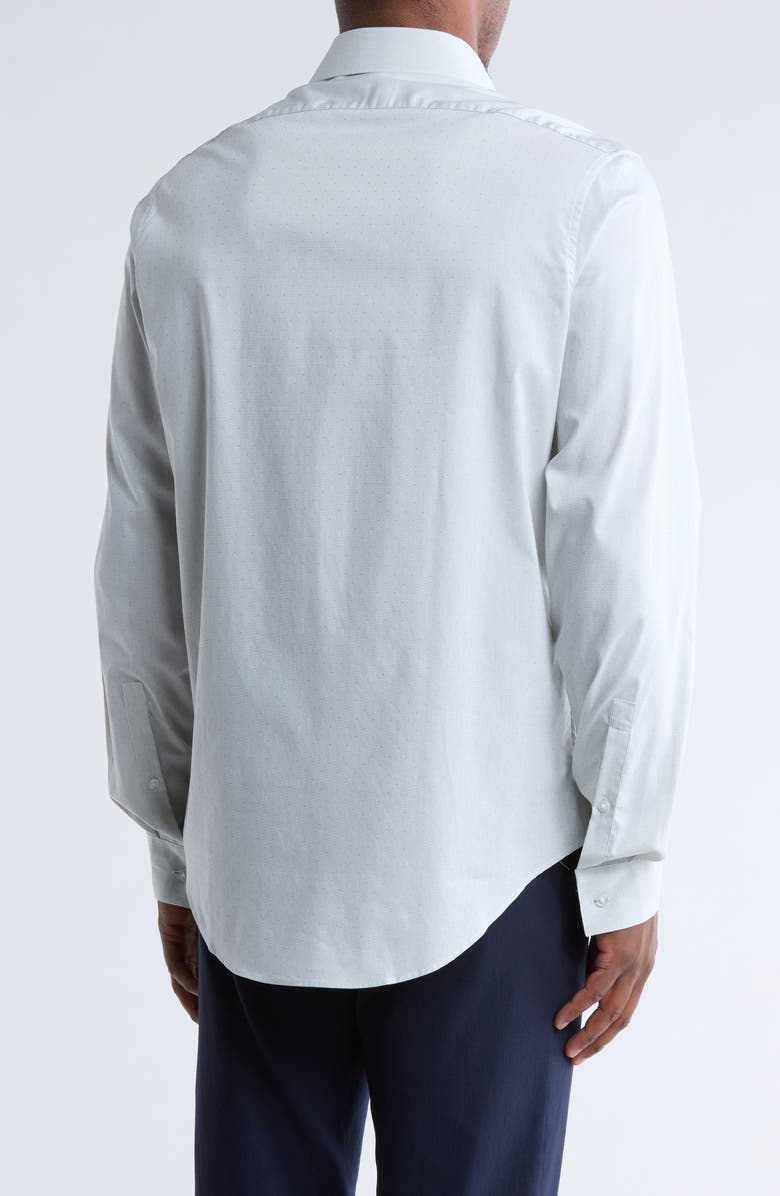 Calvin Klein Slim Fit Stretch Cotton Dress Shirt, Alternate, color, Green