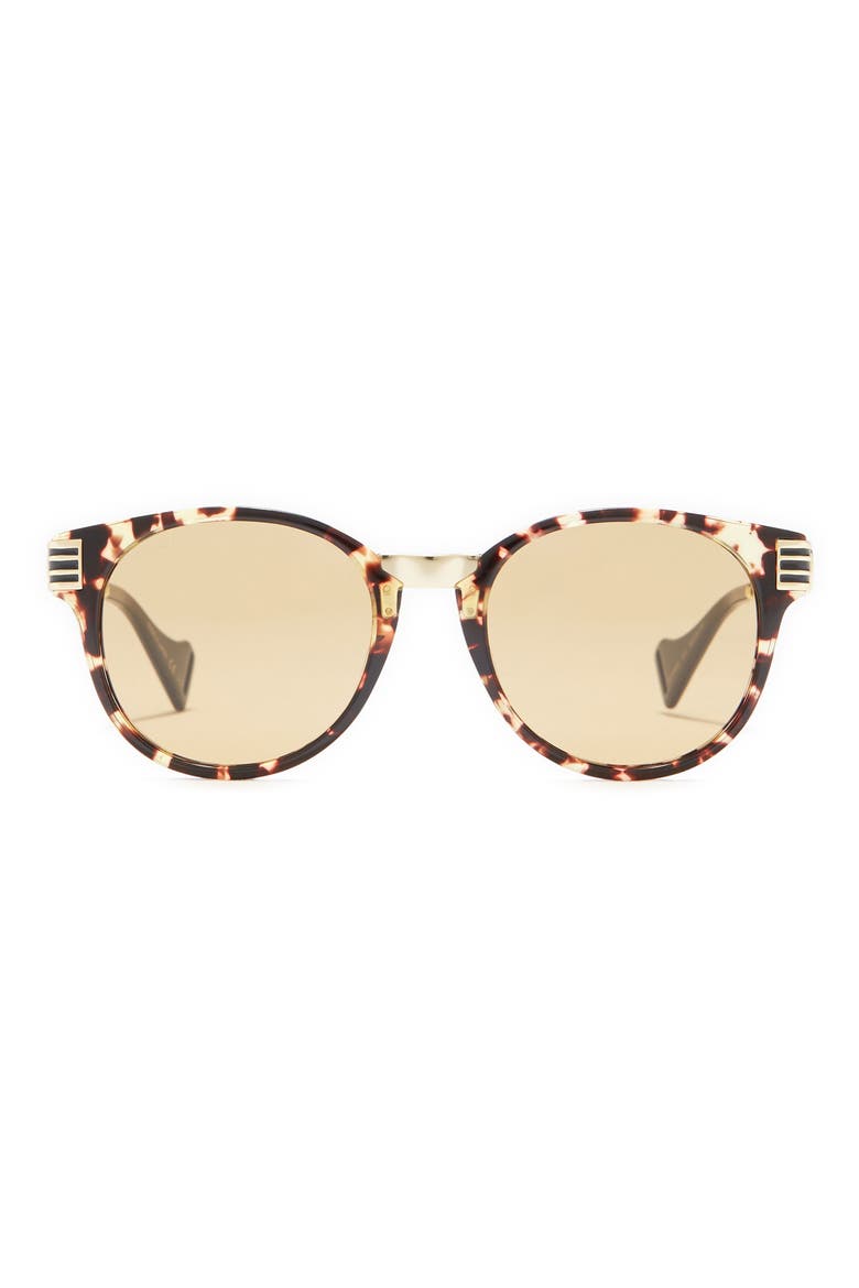 50mm Round Sunglasses, Main, color, HAVANA GOLD YELLOW
