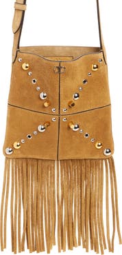 ショルダーバッグ・ポシェット Valentino Garavani Brown Suede Nellcate Crossbody Bag Valentino Garavani Nellcôte Small Shoulder Bag In Suede With