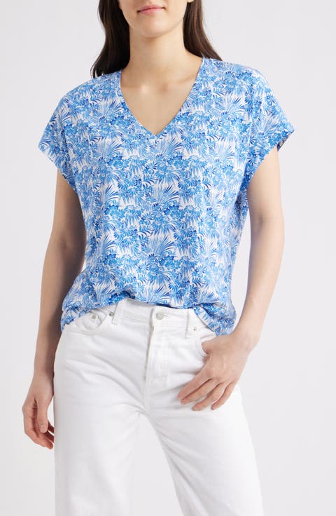 トミー バハマ  Bahama Sunray Cove レースアップ Top レディース シャツ トップス Margarita Tommy Bahama トミーバハマ シルクシャツ ストライプ ポケット