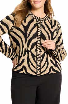 NIC+ZOE Animal Print Cardigan
