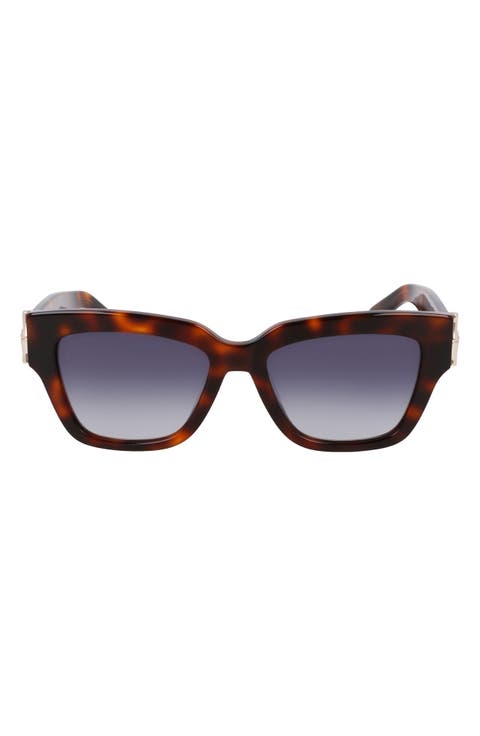 53mm Gradient Modified Rectangular Sunglasses