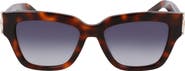 Longchamp 53mm Gradient Modified Rectangular Sunglasses