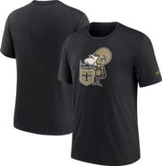 Nike Men's Nike Black New Orleans Saints Rewind Logo Tri-Blend T-Shirt