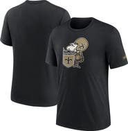 Nike Men's Nike Black New Orleans Saints Rewind Logo Tri-Blend T-Shirt