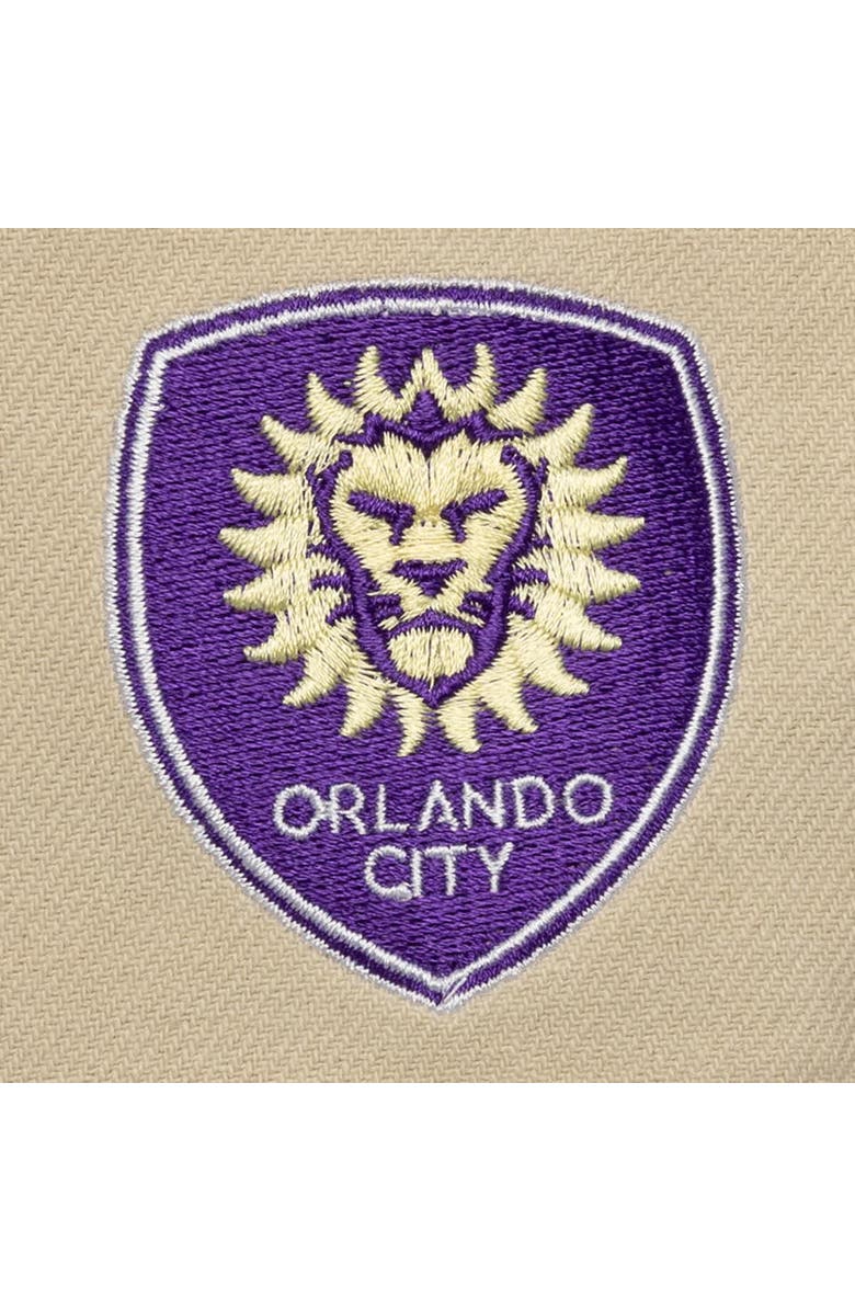 Mitchell & Ness Men's Mitchell & Ness  Cream/Purple Orlando City SC Upside Down Pro Pinch Snapback Hat, Alternate, color, Cream
