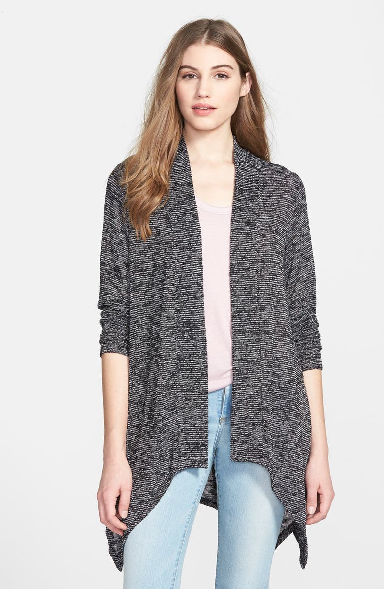 Bobeau Handkerchief Hem Cardigan, Main, color,