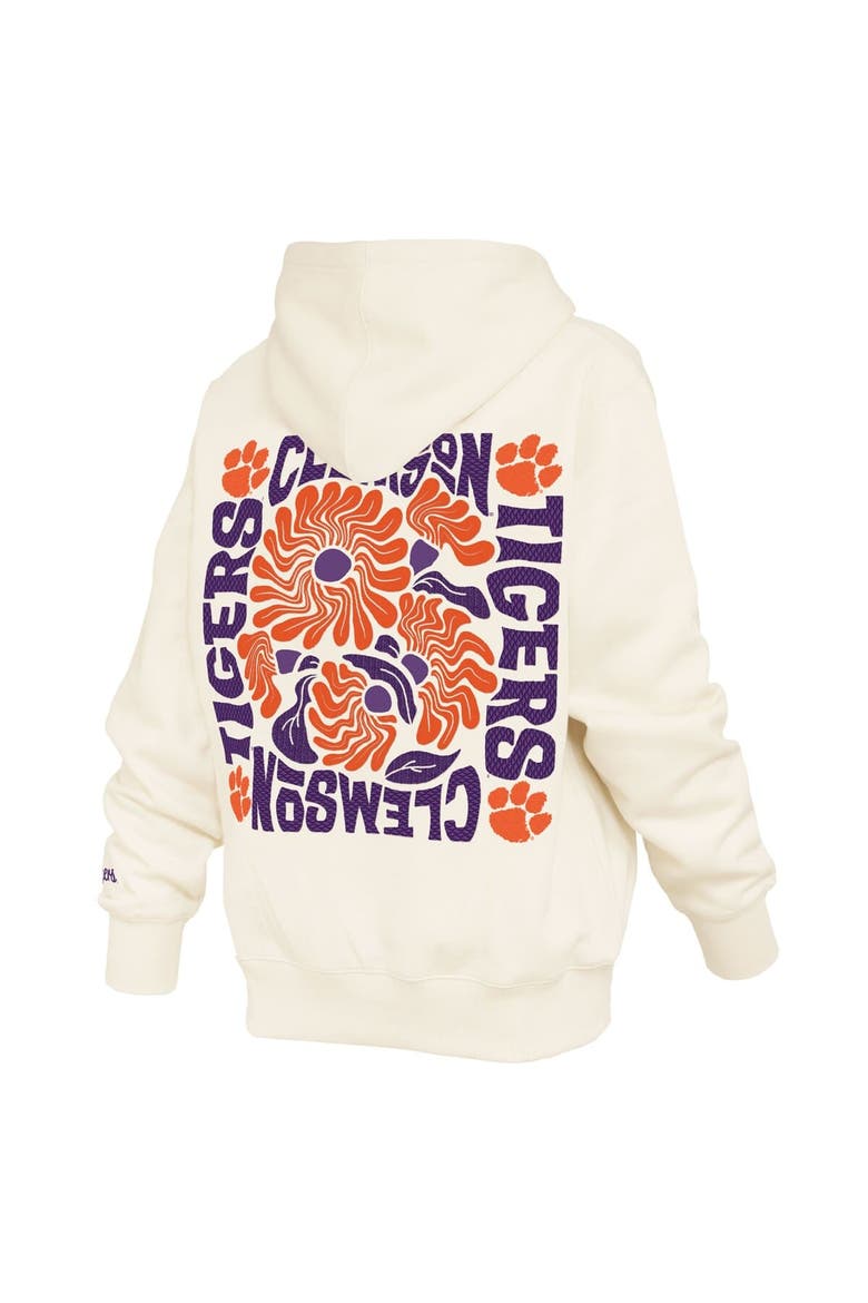 Women's Pressbox  Cream Clemson Tigers Elena Janise Hoodie, Alternate, color, Cream