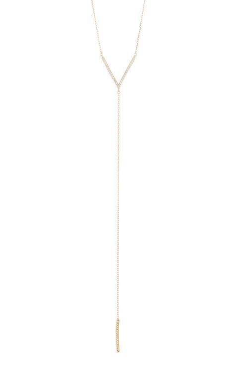 Cubic Zirconia Y-Lariat Necklace