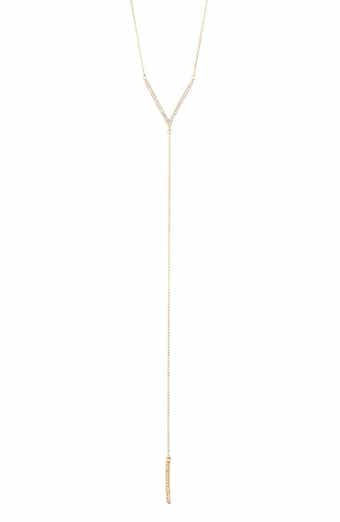 Cubic Zirconia Y-Lariat Necklace