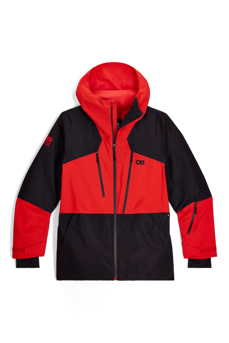 Powderverse Waterproof Ski Jacket, Alternate, color, LINGONBERRY/ BLACK