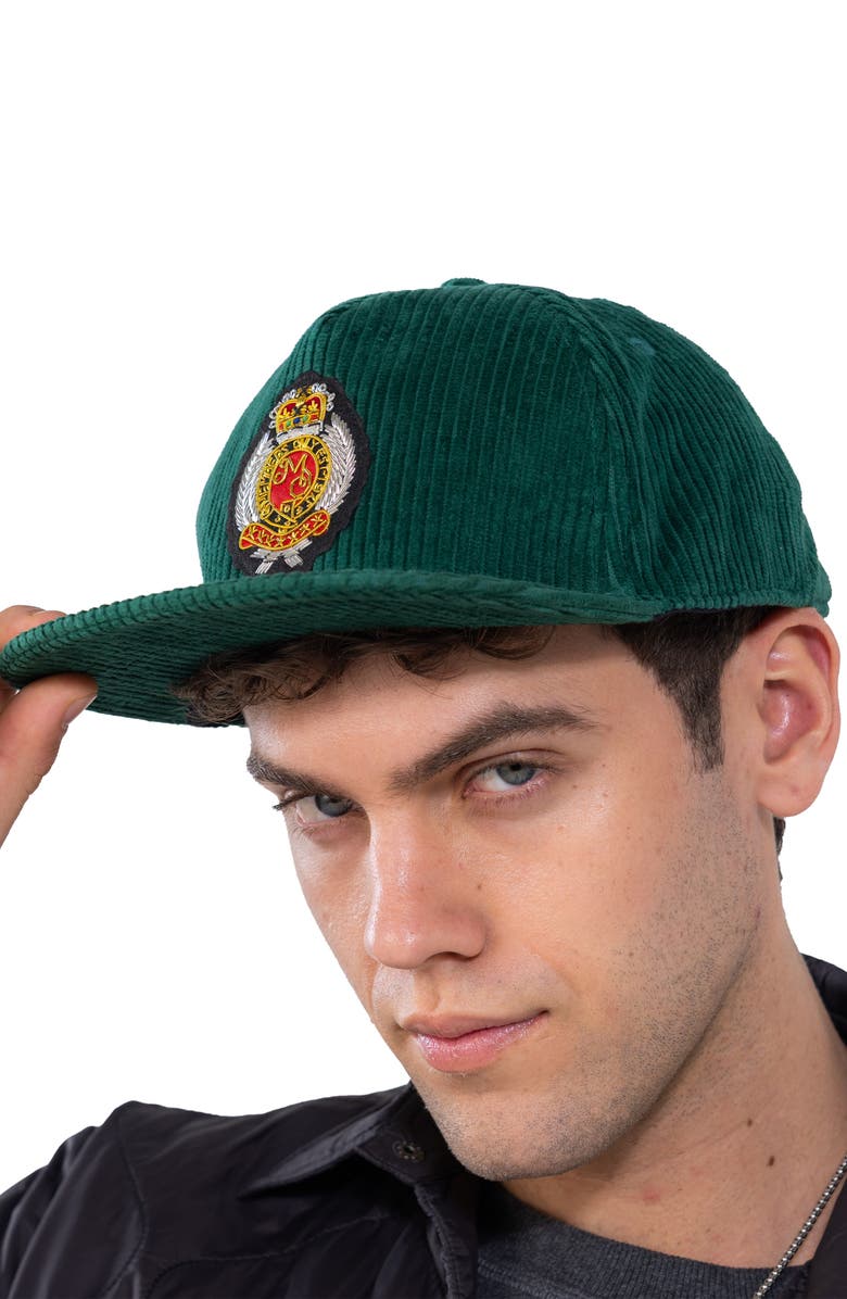 Members Only Corduroy Baseball Cap - Members Only Crest, Alternate, color, Green
