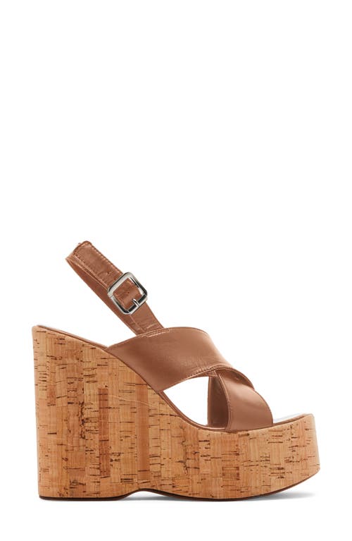 Steve Madden Infinity Platform Wedge Sandal In Brown