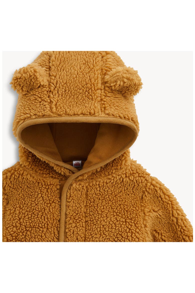 High Pile Fleece Bear Jacket, Alternate, color, BROWN