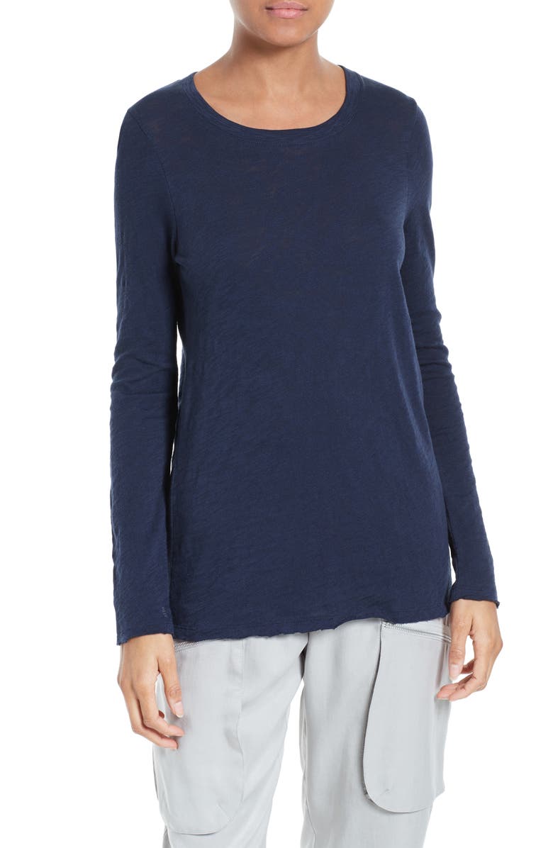 ATM Anthony Thomas Melillo Destroyed Wash Tee, Main, color, Midnight