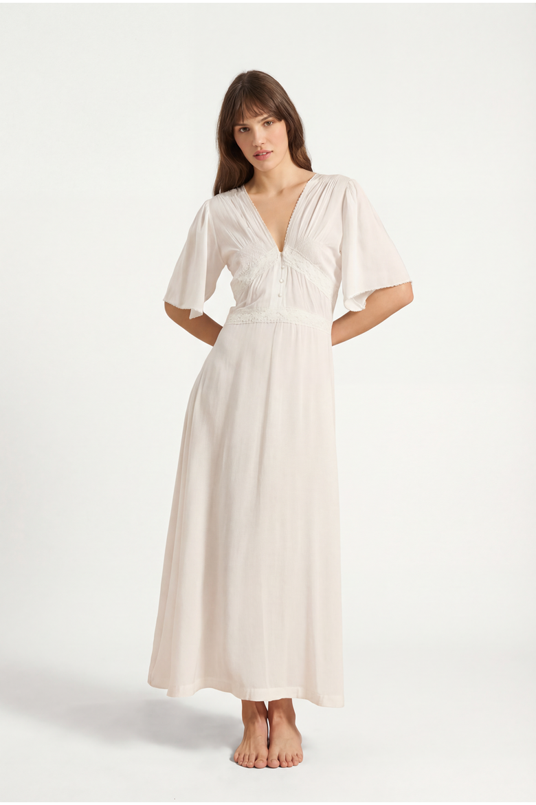 Luisa Nightdress, Alternate, color, Ivory