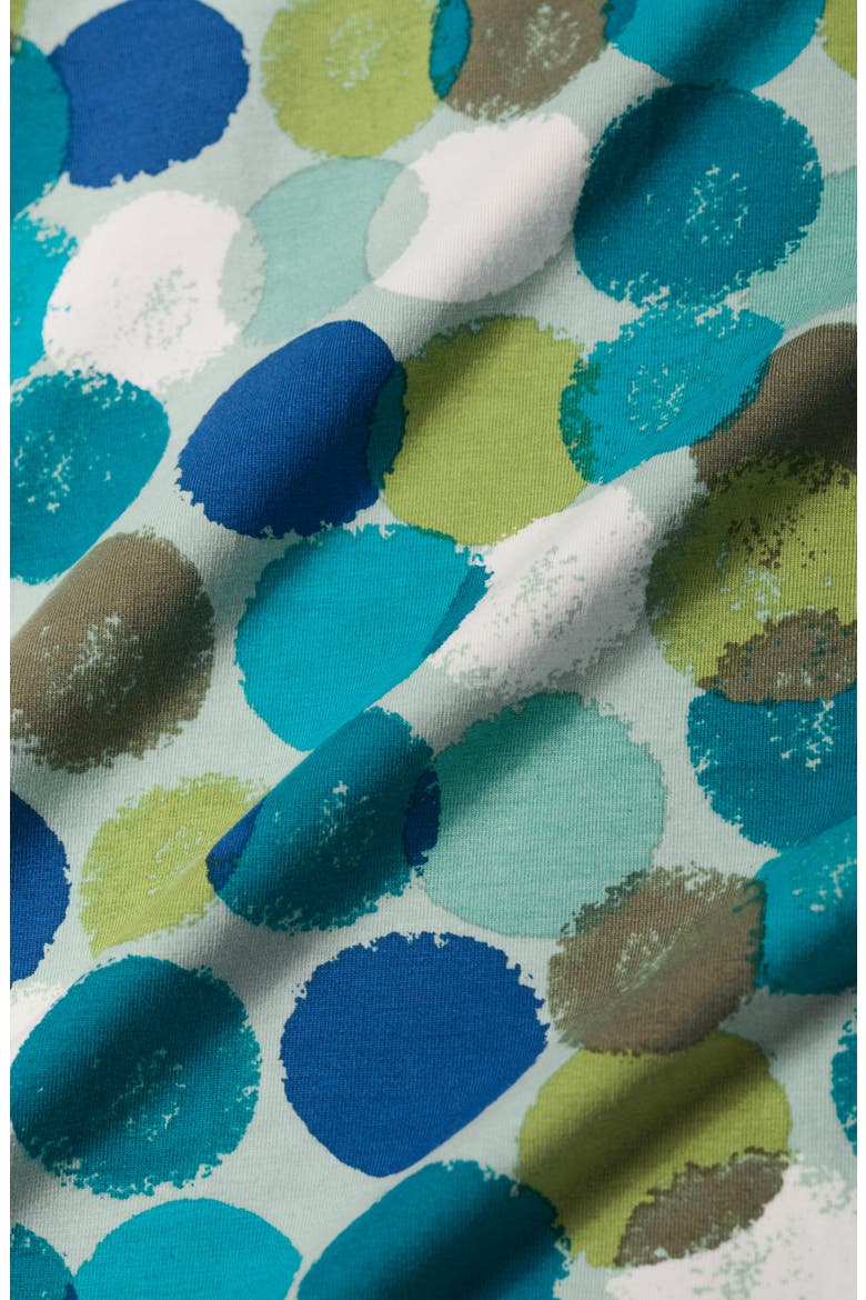 Veronica Print Stretch Organic Cotton Jersey Midi Dress, Alternate, color, CHALKY SPOT SEA MIST