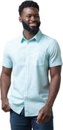 Hope & Henry Men's Linen Short Sleeve Button Down Shirt