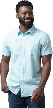 Hope & Henry Men's Linen Short Sleeve Button Down Shirt