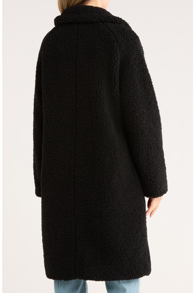 Missy Faux Shearling Coat, Alternate, color, BLACK