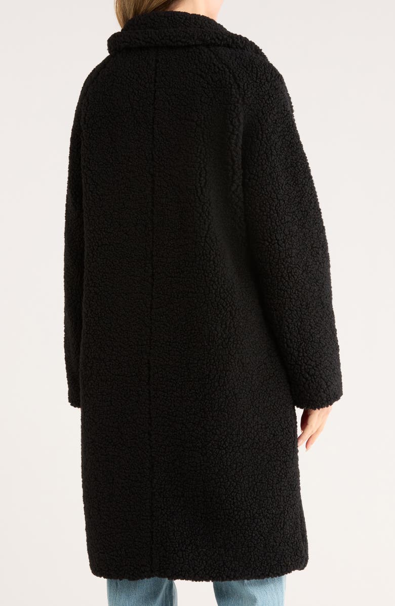 Lucky Brand Missy Faux Shearling Coat, Alternate, color, Black