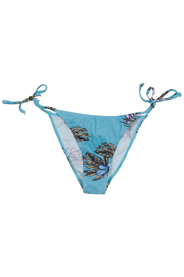 Exotic Floral Womens Bikini Bottom, Alternate, color, Exotic Floral Teal