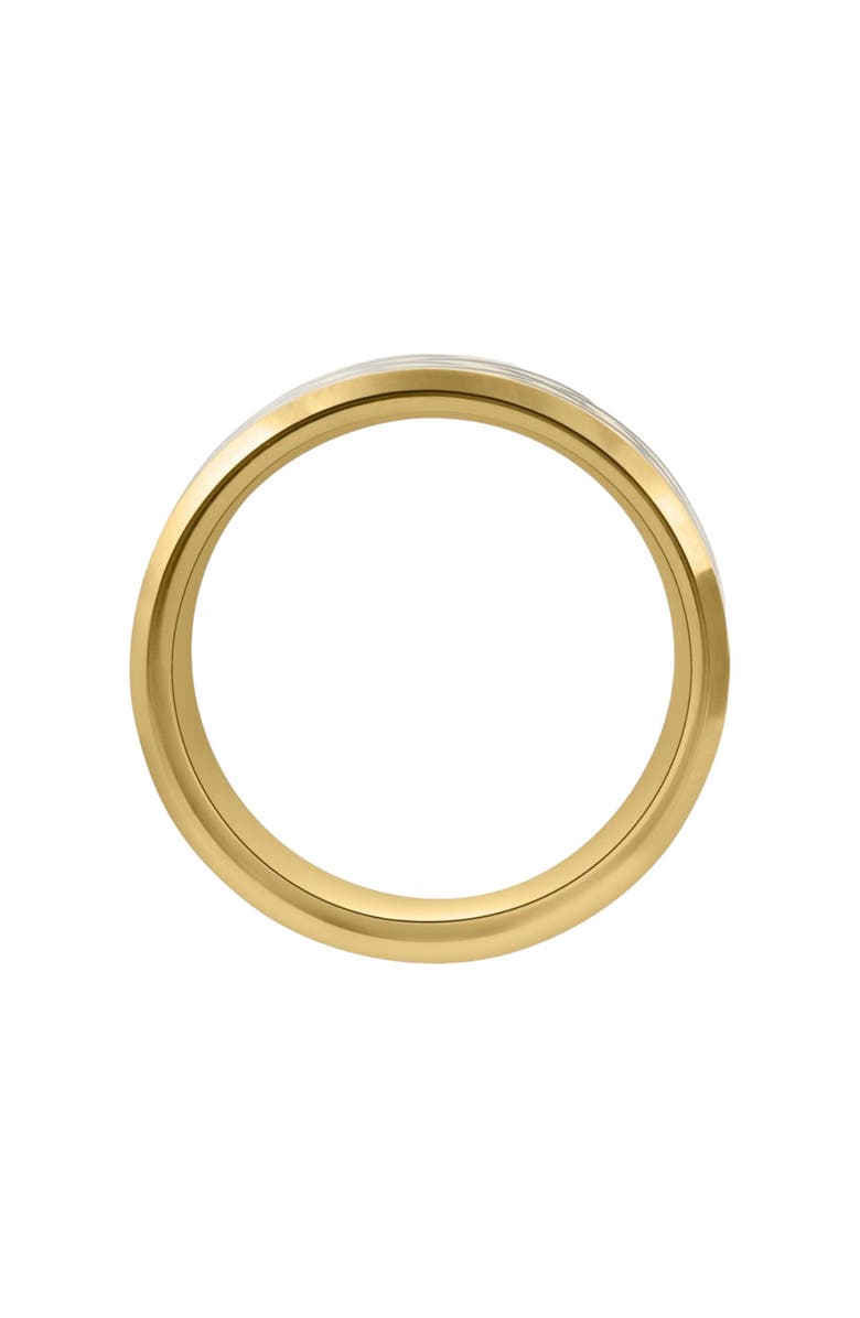 Bliss Diamond Men
s Gold Plated Tungsten Ring Celtic Laser 8mm Wedding Band, Alternate, color, Gold Tungsten