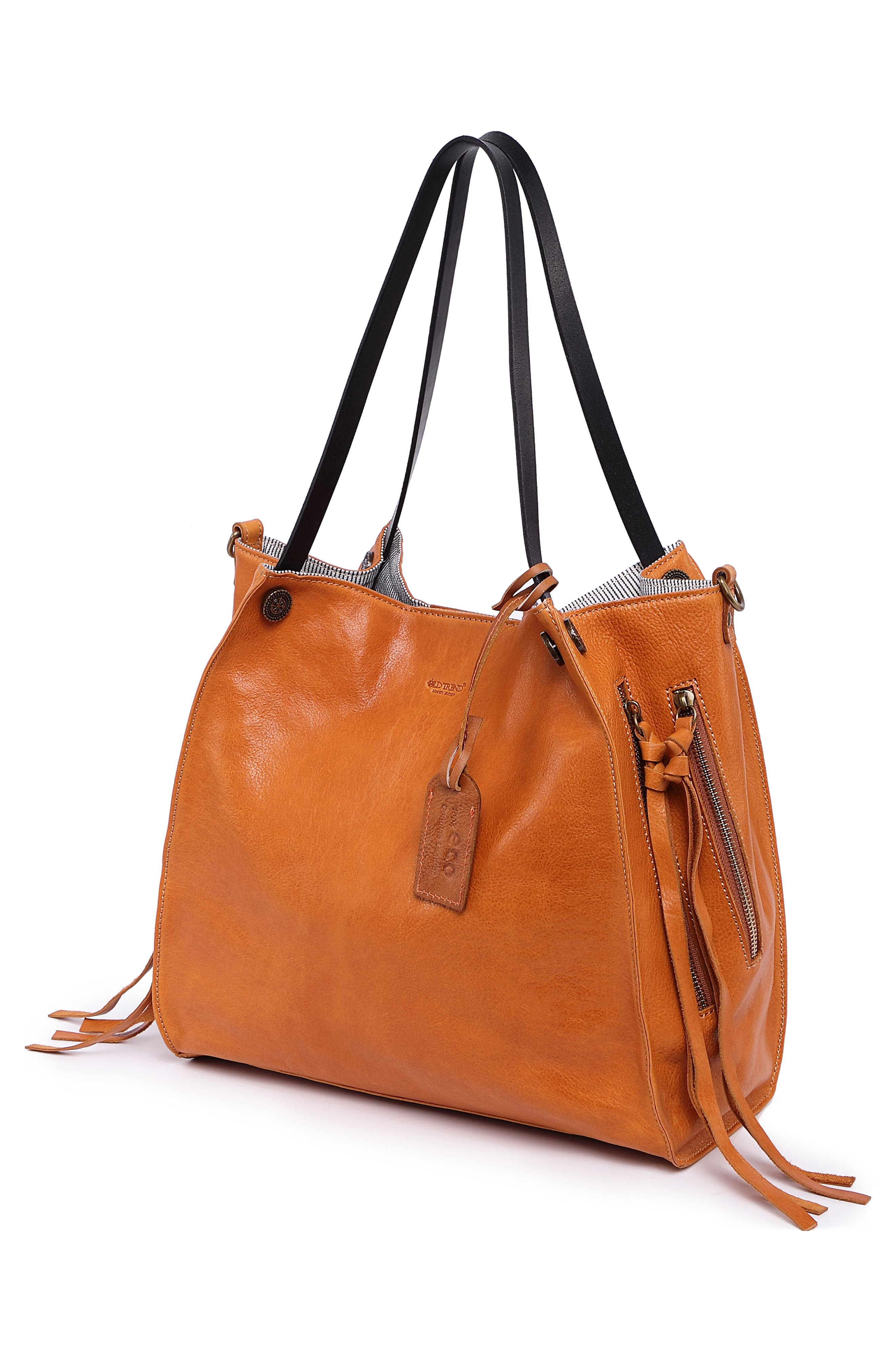 OLD TREND Daisy Leather Tote Bag, Alternate, color, Chestnut