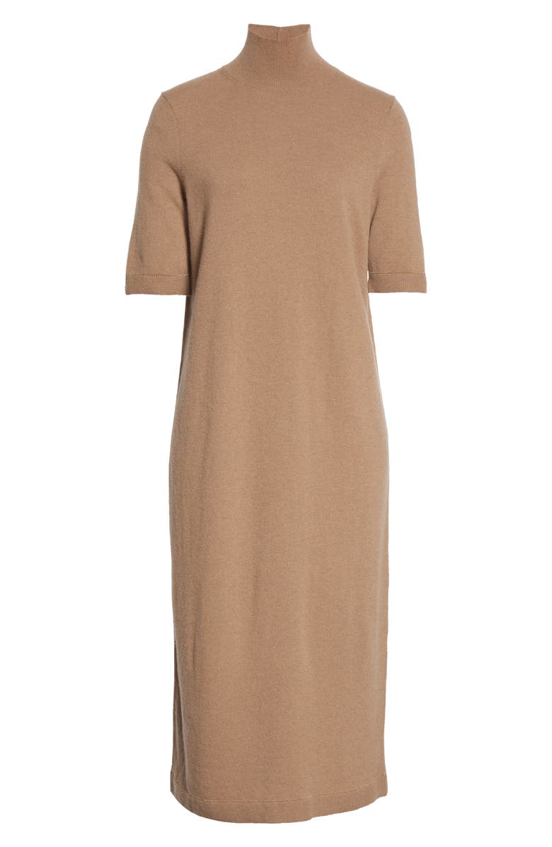 Lafayette 148 New York Turtleneck Wool & Cashmere Midi Sweater Dress, Alternate, color,