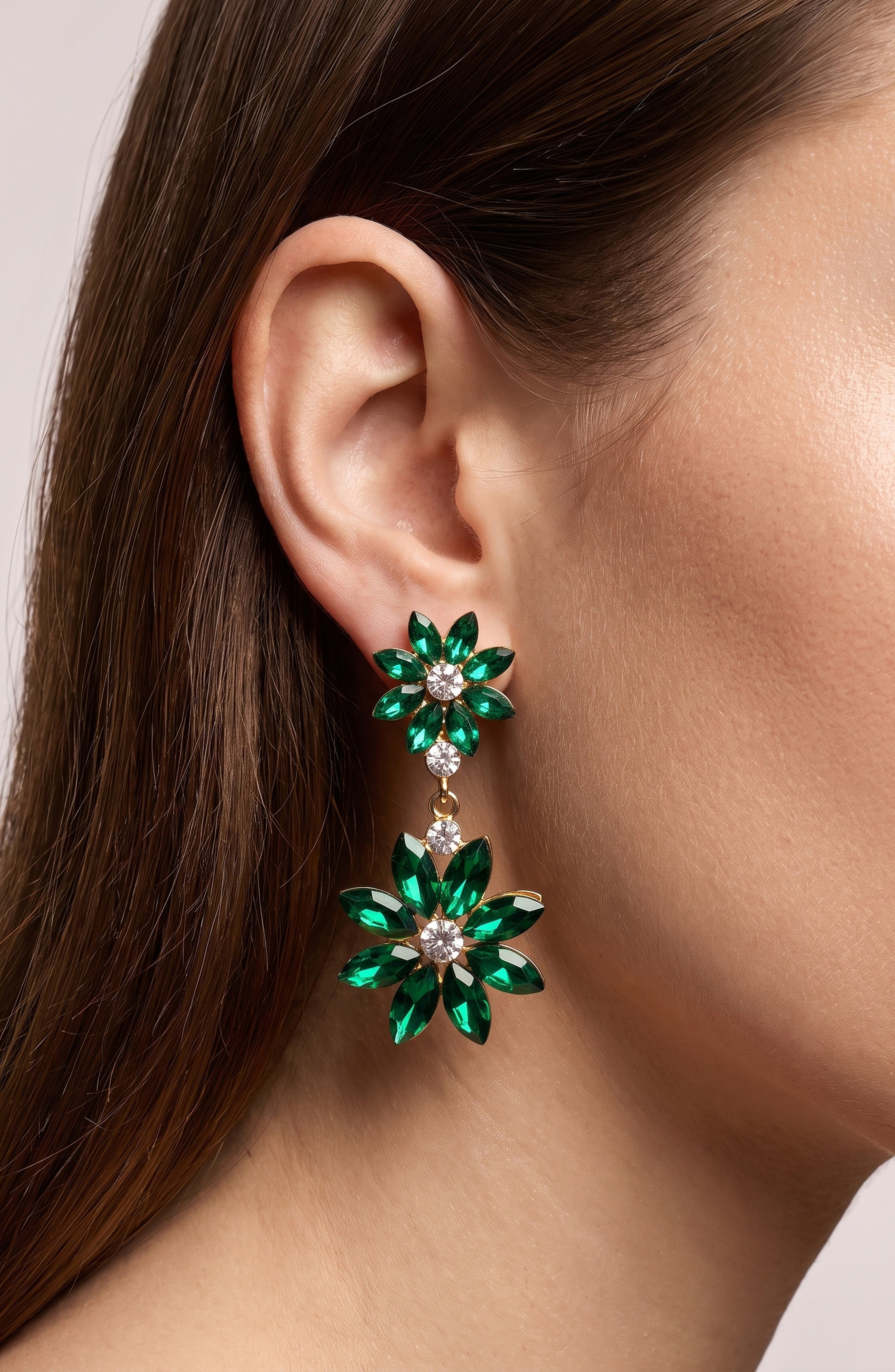 JARDIN Double Flower Drop Earrings (Women) | Nordstromrack