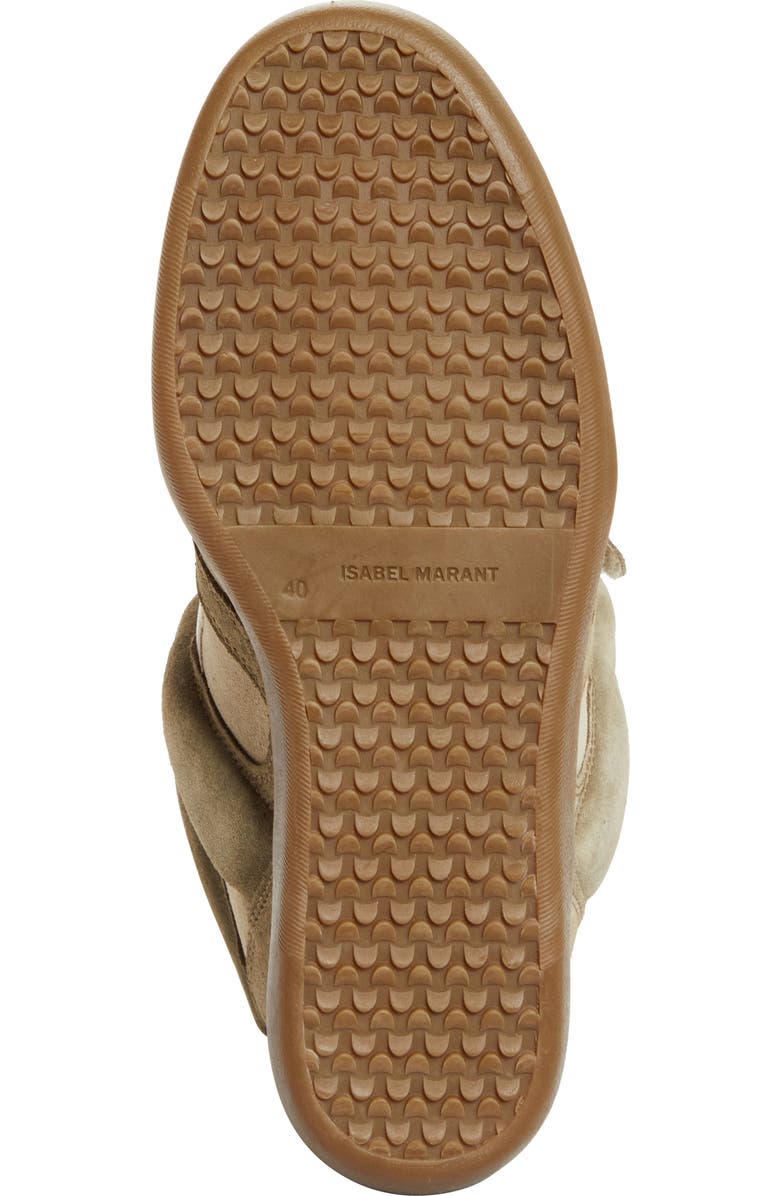 Isabel Marant Bekett Hidden Wedge High Top Sneaker, Alternate, color, Taupe