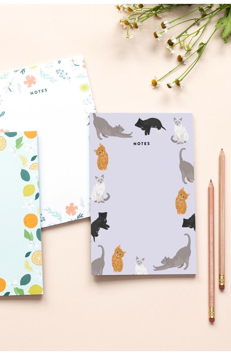Joy Paper Co. Cat Notes Notepad, Alternate, color, Light Purple