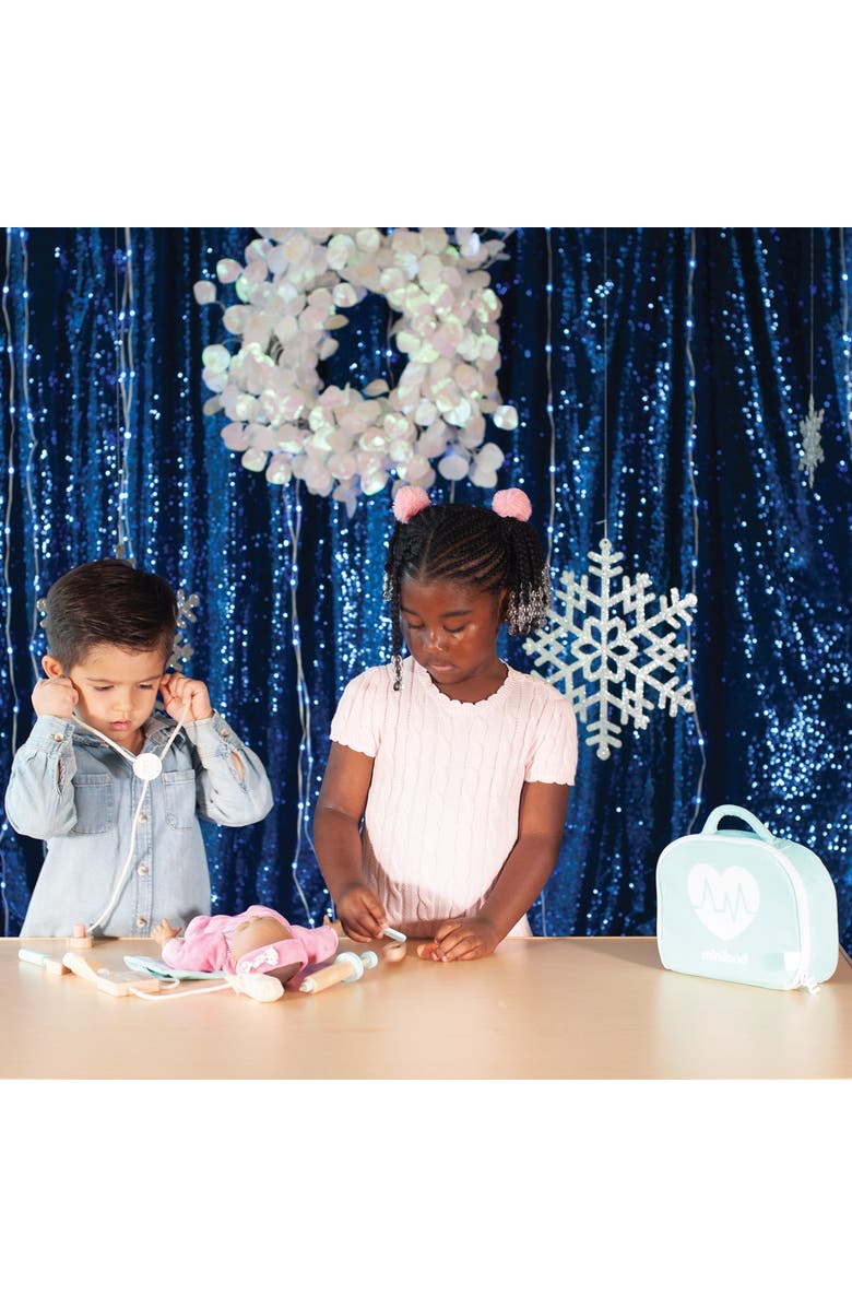 Miniland Wooden Doctor Set Doll Accessory Play Set, Alternate, color,