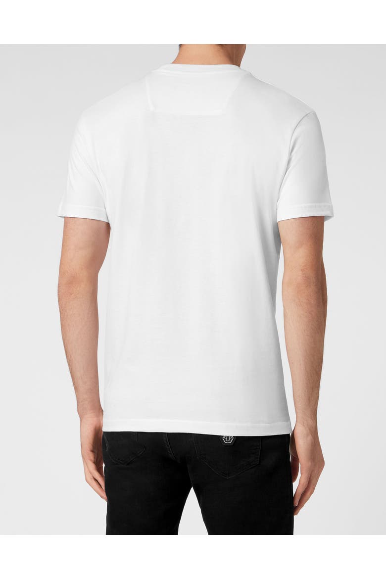 T-Shirt Round Neck Ss Smile Men, Alternate, color, White/fuxiafluo