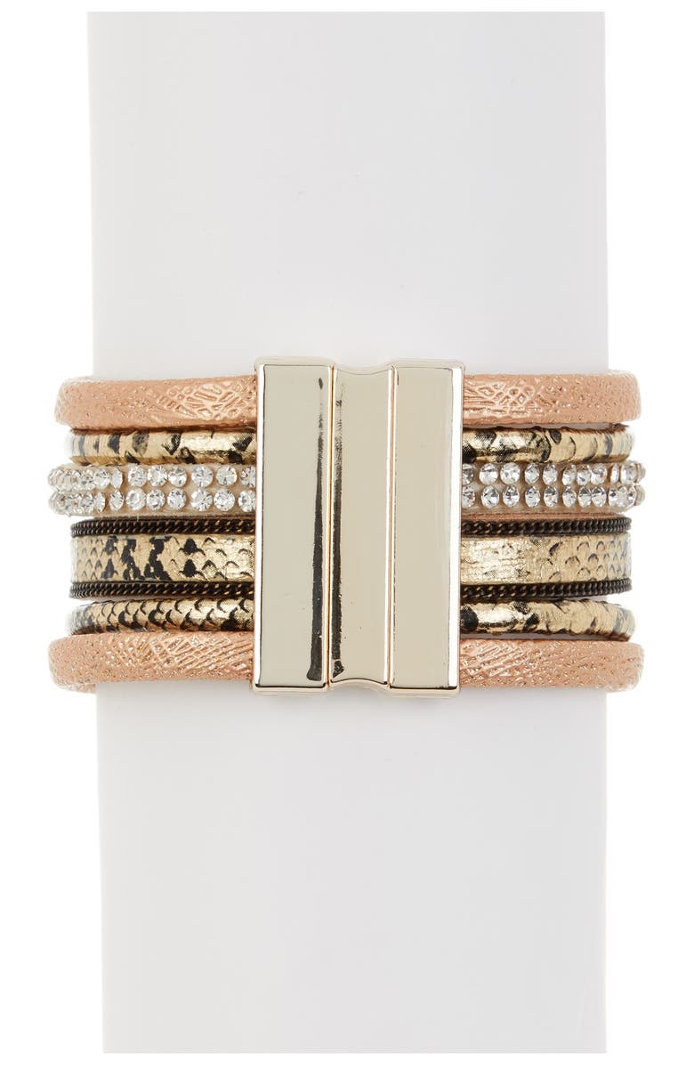 OLIVIA WELLES Julisa Multi Strand Stack Bracelet, Alternate, color, Gold-Neutral