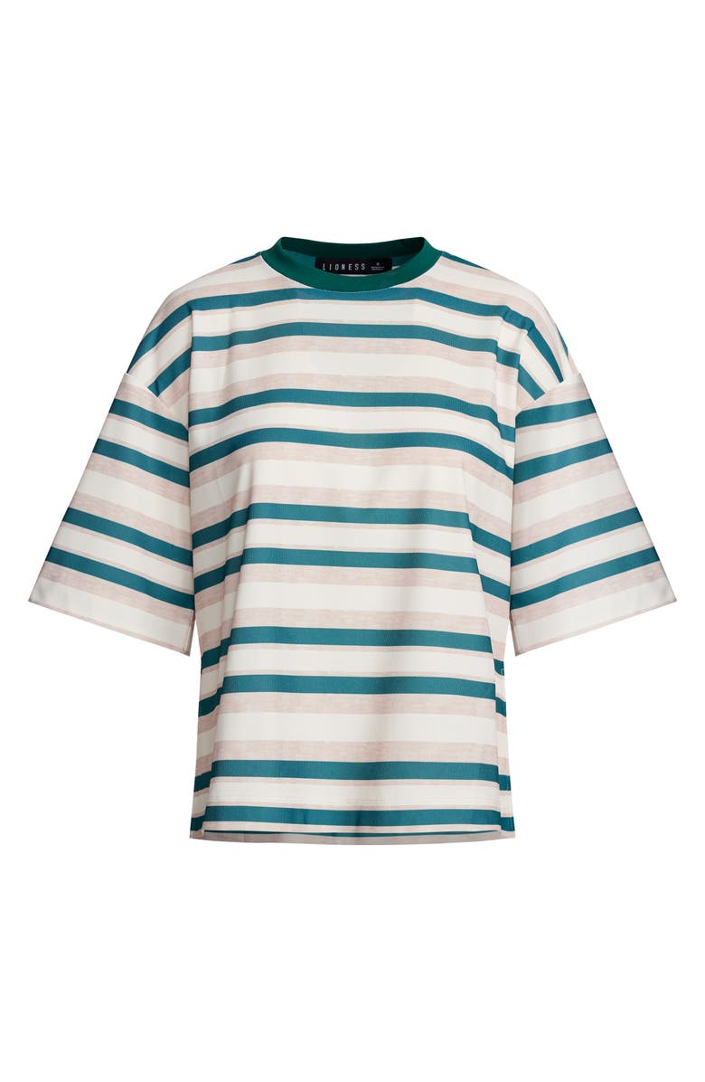 LIONESS Emerging Stripe Oversize T-Shirt, Alternate, color, 