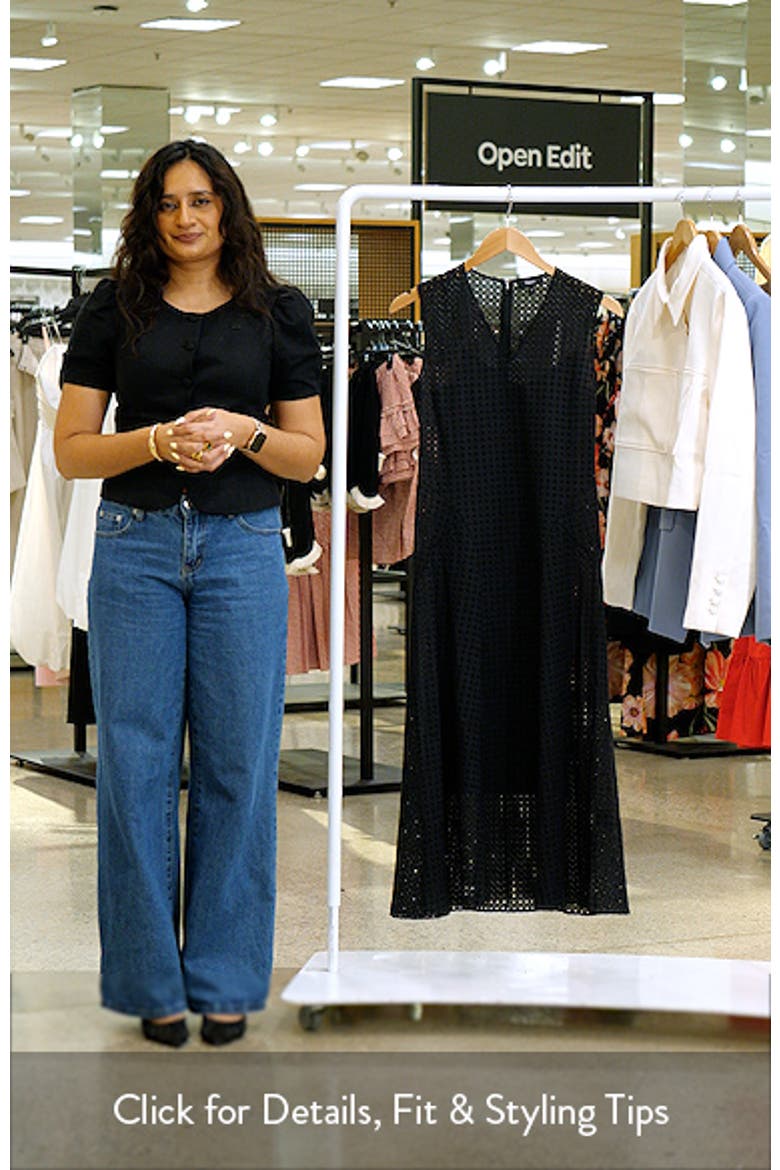 Eyelet Fit & Flare Midi Dress video