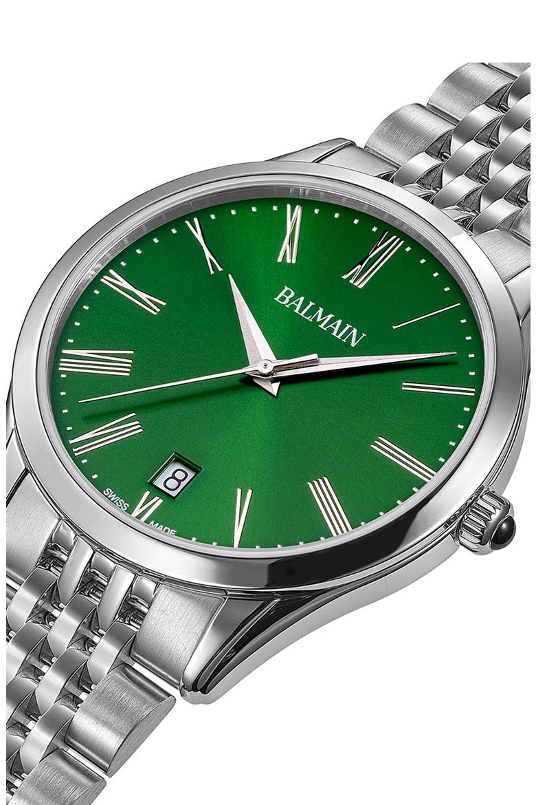 Classic R Bracelet Watch, 41mm, Alternate, color, GREEN/ STAINLESS STEEL