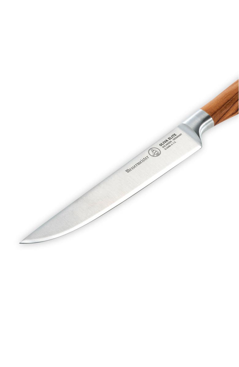 Messermeister Oliva Elite 4 Piece Fine-Edge Steak Knife Set, Alternate, color, Oliva