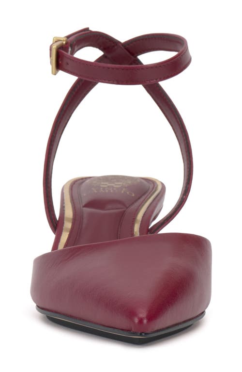 Vince Camuto Irva Womens Solid Leather Kitten Heels In Burgundy