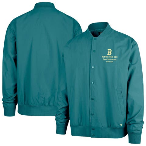 Men's '47  Hunter Green Boston Red Sox Anderson Twill Full-Snap Bomber Jacket