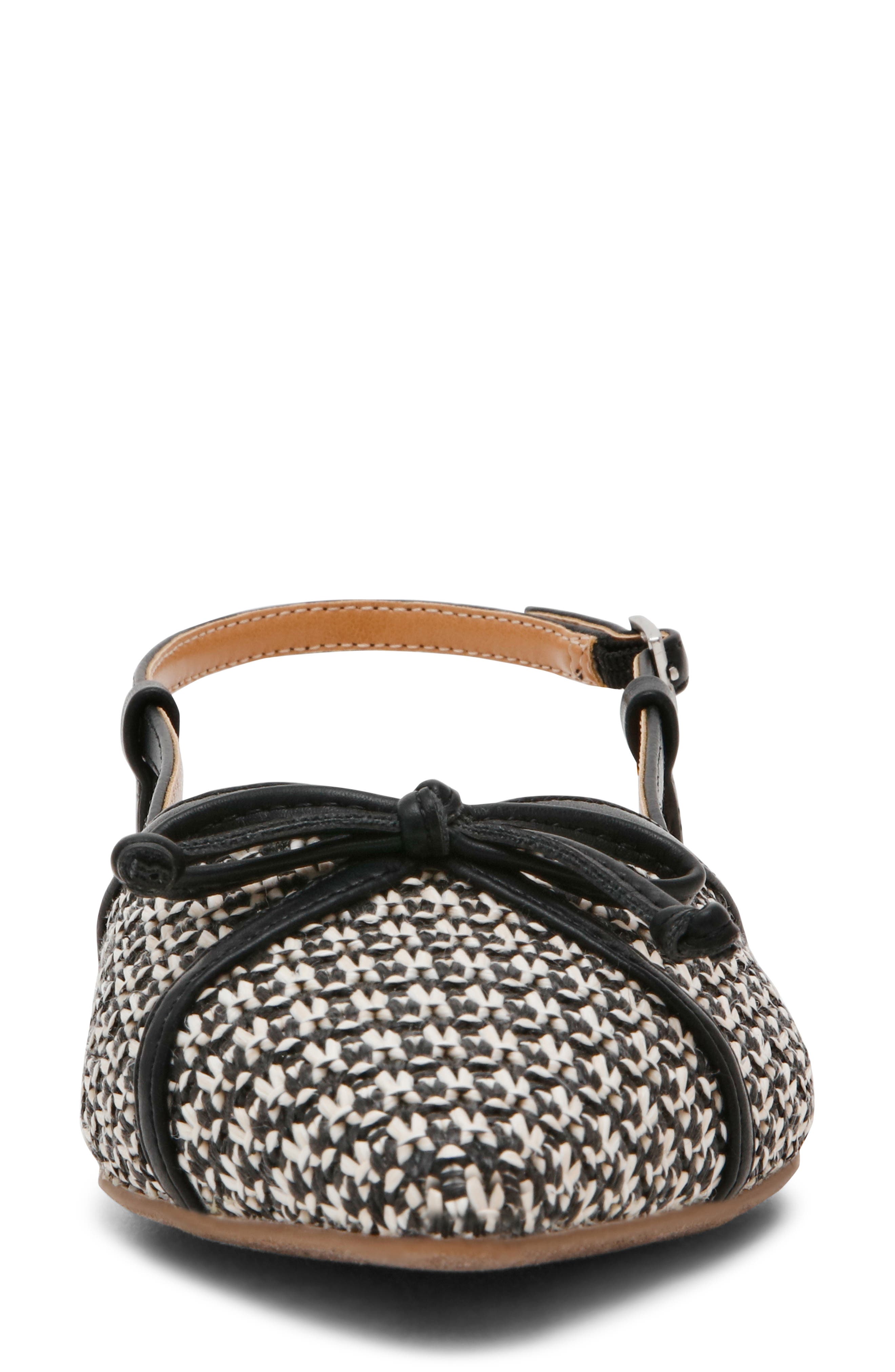DV by Dolce Vita Carsen Slingback Flat, Alternate, color, Black White