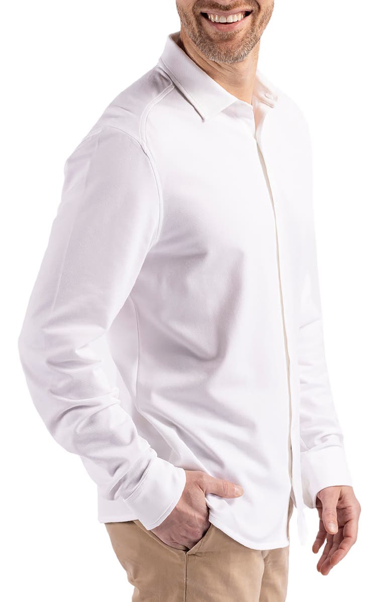 Cutter & Buck Advantage Soft Button-Up Shirt, Alternate, color, White