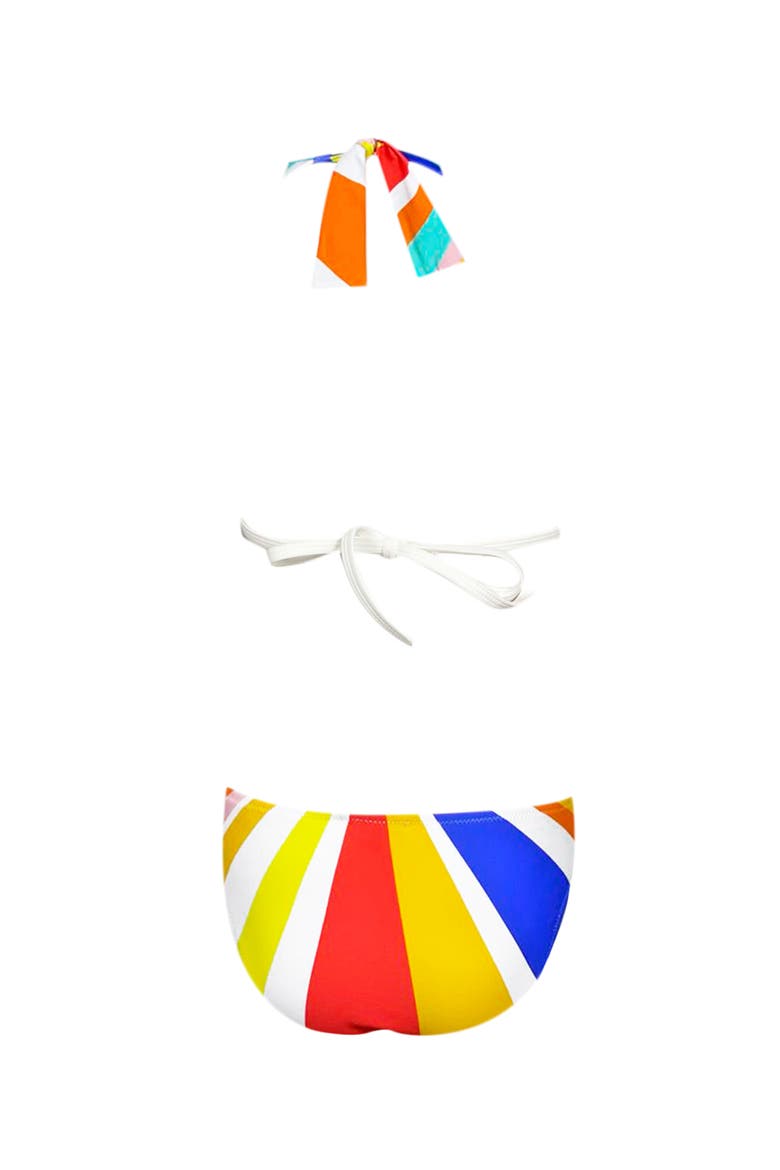 Kids' Rainbow Color Triangle Two-Piece Bikini, Alternate, color, Multicolor