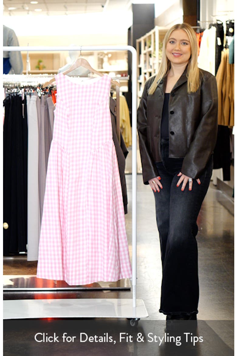 Gingham Fit & Flare Midi Dress video